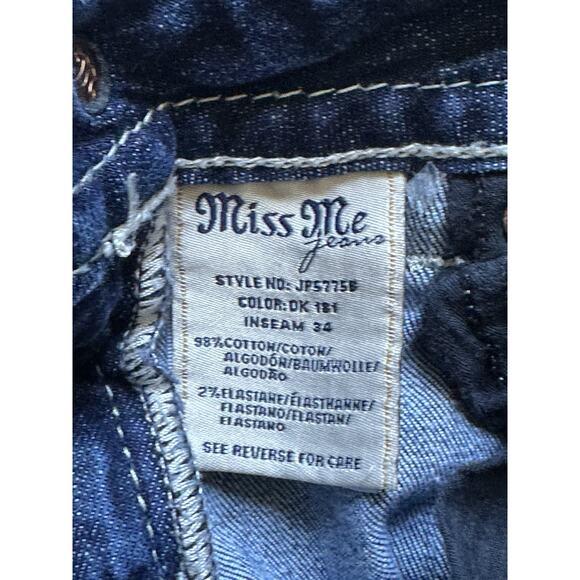 Miss Me JP5775B Bootcut Blue Jeans stretch low-rise blue Size 25 - Picture 11 of 16